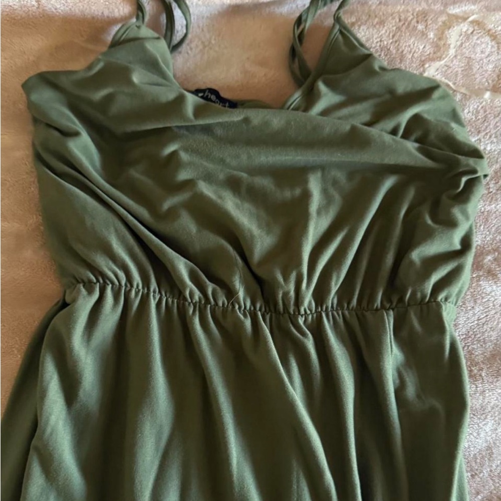 Derek Heart Olive Green Maxi Dress - Picture 3 of 3
